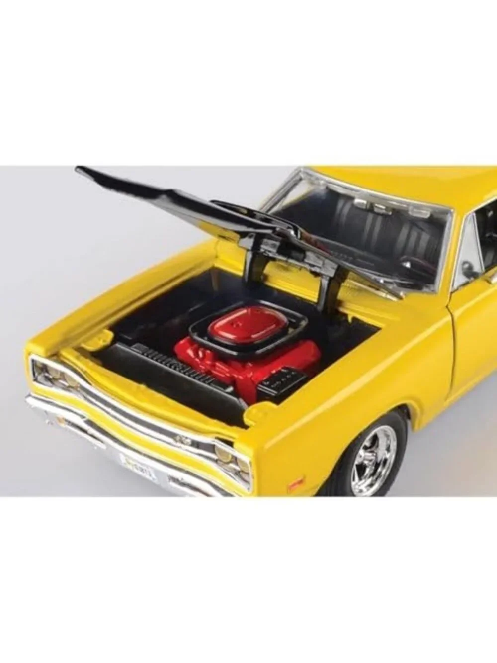 Vintage 1969 Muscle Car Diecast Model - Yellow & Black, 1/24 Scale Collectible